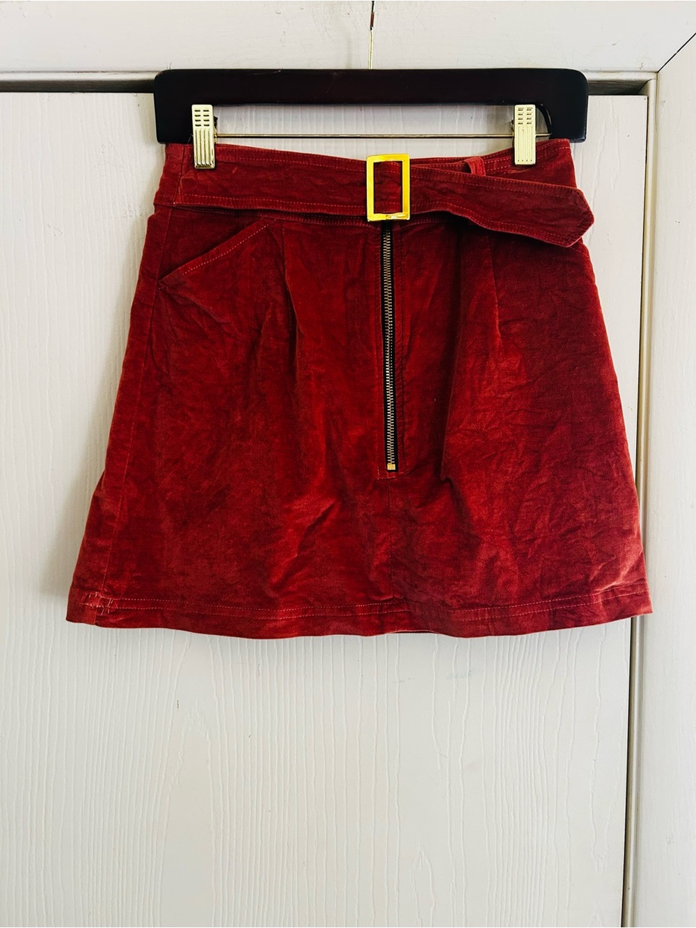 Lejay Boho Velvet Mini Mod 90s Club Y2K Western Cowgirl Skirt 2